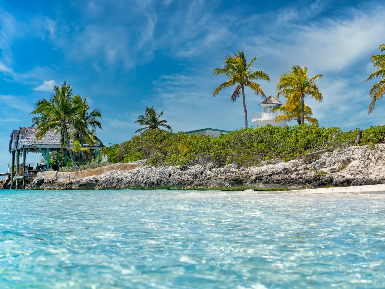 White sand. Crystal-clear water.